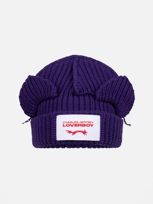 CHUNKY EARS BEANIE in PURPLE