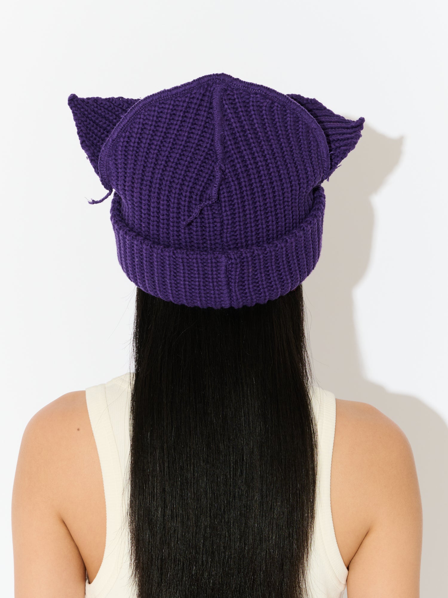 CHUNKY EARS BEANIE in PURPLE - Image 5
