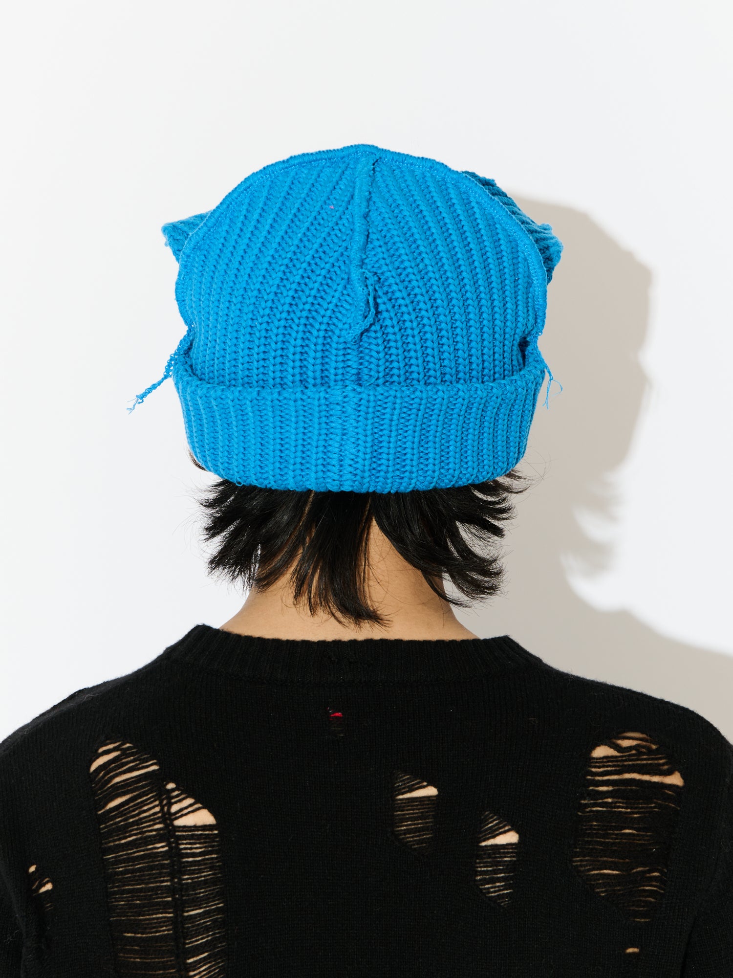 CHUNKY EARS BEANIE in LIGHT BLUE - Image 5