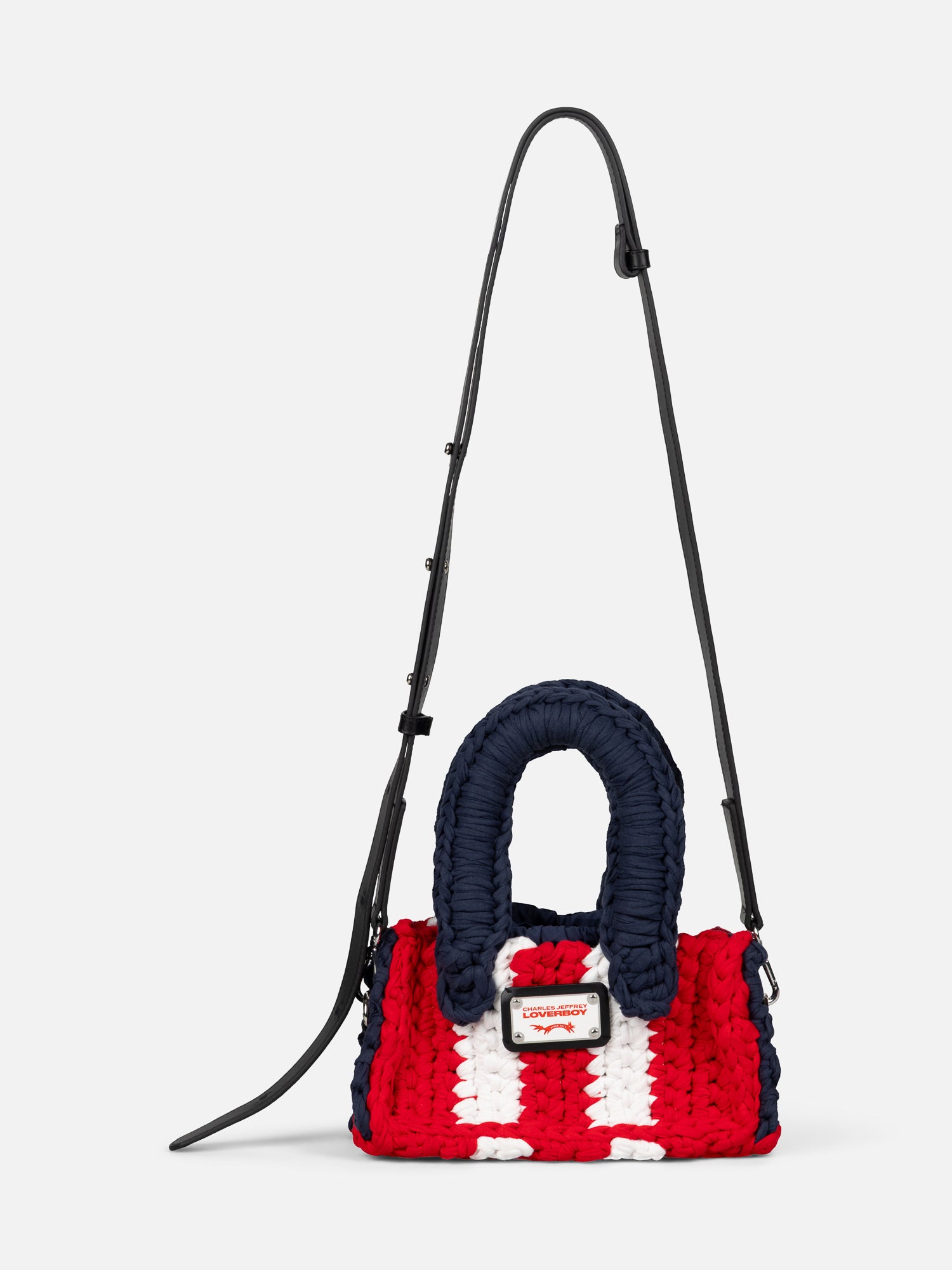 PETITE BUCKET BAG in RED WHITE NAVY - Image 2