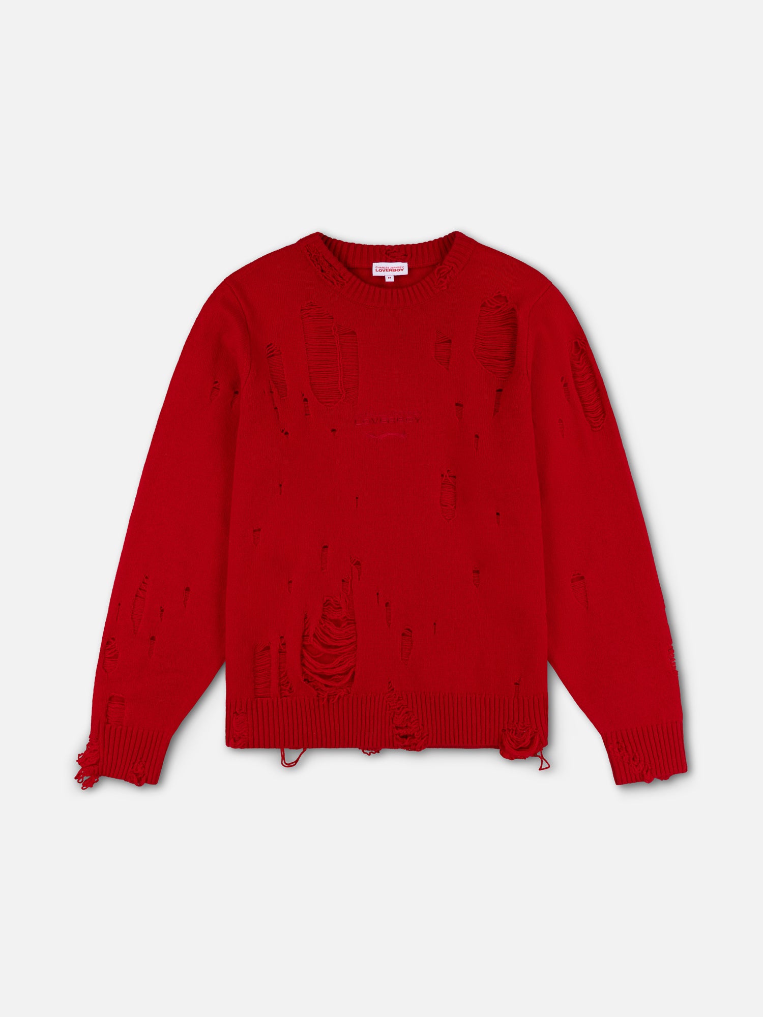 DISTRESSED LOGO JUMPER in RED - Image 7