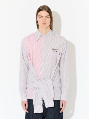 HUG SHIRT in KHAKI RED STRIPE
