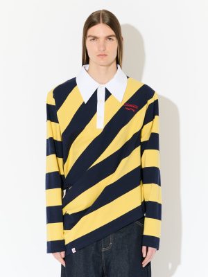 TOPSY TURVY POLO in YELLOW NAVY