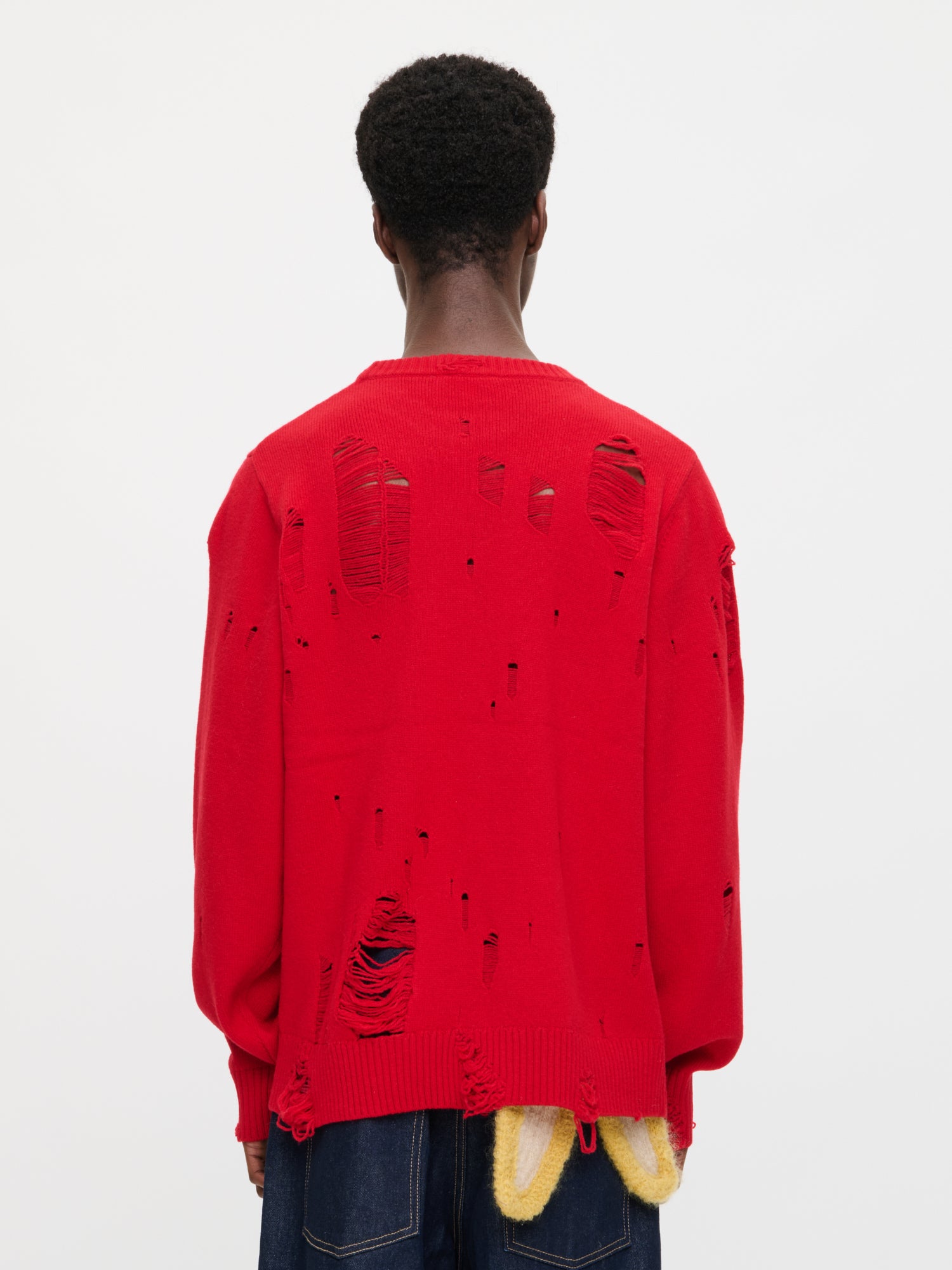 DISTRESSED LOGO JUMPER in RED - Image 3